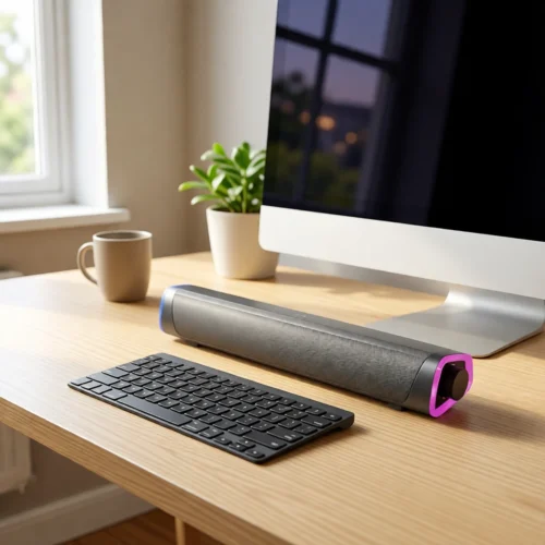 Barre de son pour ordinateur, Bluetooth sur un bureau