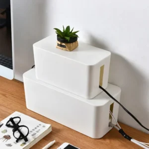Boîte range-câbles et multiprise, design épuré – vue 2
