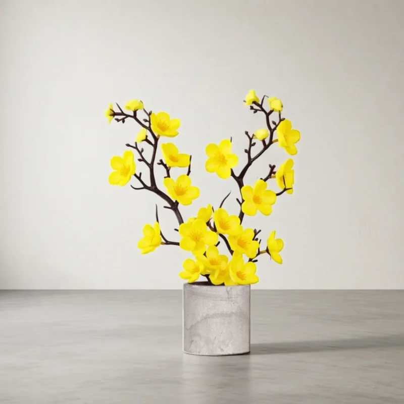 Bonsaï sakura artificiel 30 cm – Jaune Bonsaï sakura artificiel 30 cm – Jaune