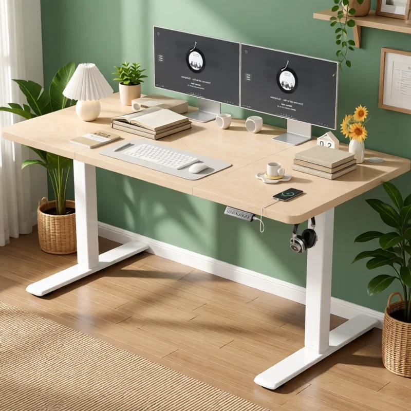 Bureau assis-debout électrique avec port USB – vue 2 Bureau assis-debout électrique avec port USB – vue 2