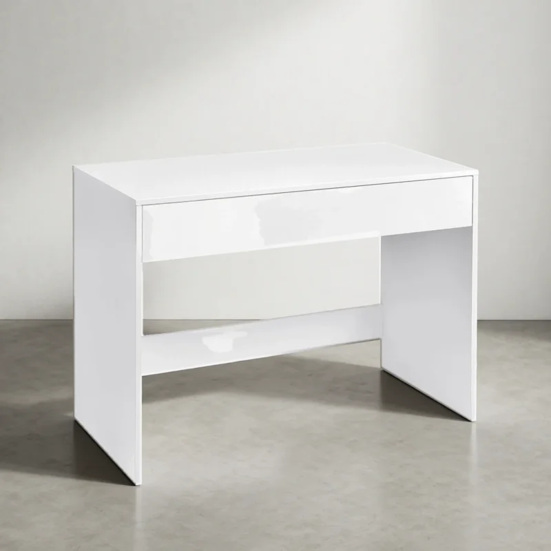 Bureau blanc 100 × 50 cm avec grand tiroir Bureau blanc 100 × 50 cm avec grand tiroir