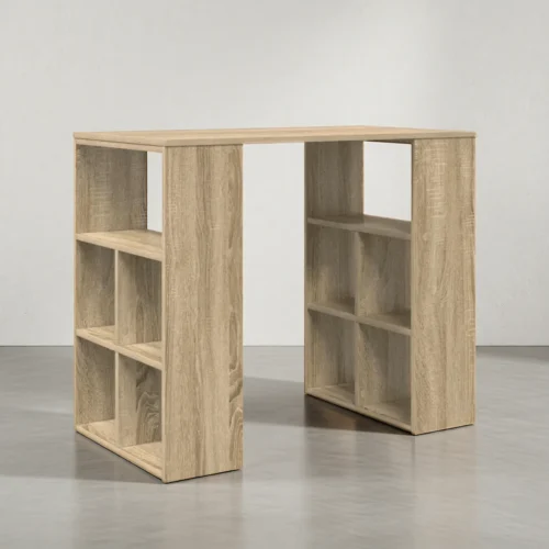 Bureau chêne sonoma 90 × 50 cm avec étagères Bureau chêne sonoma 90 × 50 cm avec étagères