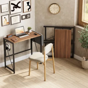 Bureau pliable 80 cm avec crochet et poche de rangement – vue 5 Bureau pliable 80 cm avec crochet et poche de rangement – vue 5