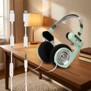 Casque rétro pliable avec micro – vue 5 Casque rétro pliable avec micro – vue 5