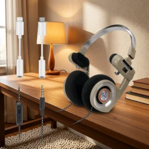 Casque rétro pliable avec micro – vue 6 Casque rétro pliable avec micro – vue 6