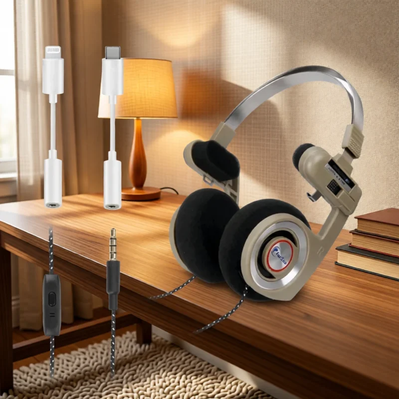 Casque rétro pliable avec micro – vue 6 Casque rétro pliable avec micro – vue 6