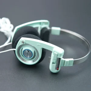 Casque rétro pliable avec micro – Vert Casque rétro pliable avec micro – Vert