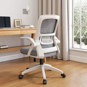 Chaise de bureau en résille à dossier mi-haut – Gris Chaise de bureau en résille à dossier mi-haut – Gris