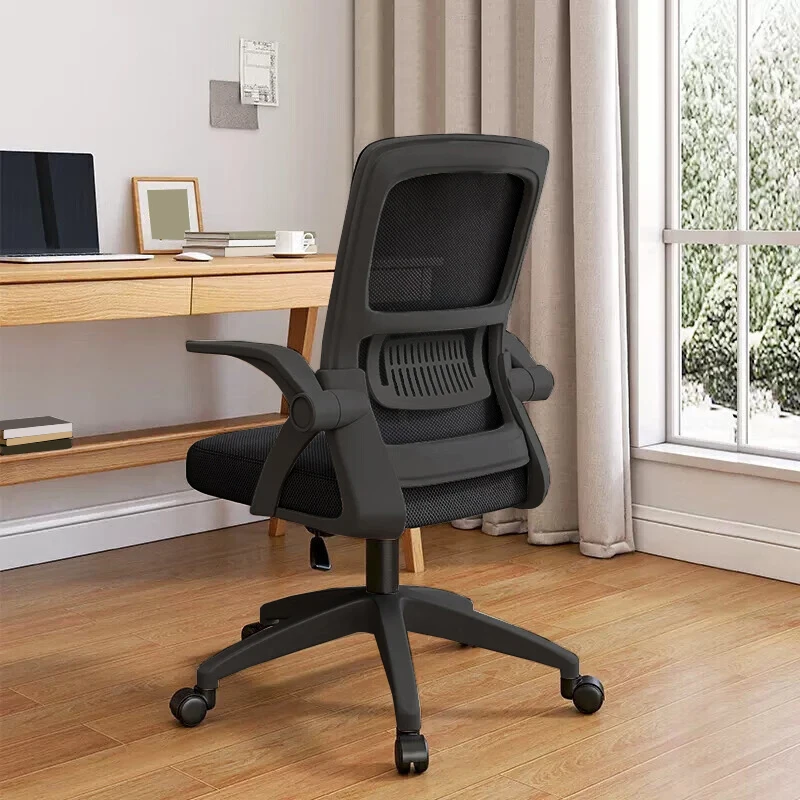 Chaise de bureau en résille à dossier mi-haut – Noir Chaise de bureau en résille à dossier mi-haut – Noir
