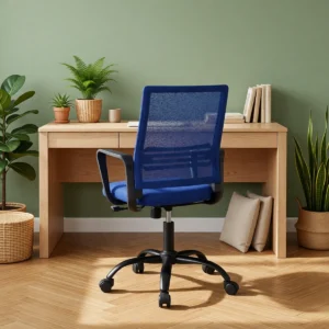Chaise de bureau pivotante en résille – 5 coloris – vue 7 Chaise de bureau pivotante en résille – 5 coloris – vue 7