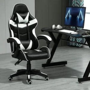 Chaise gaming à bascule en simili cuir – 4 coloris – vue 3 Chaise gaming à bascule en simili cuir – 4 coloris – vue 3