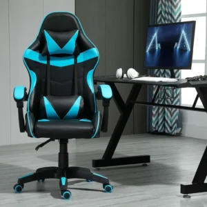 Chaise gaming à bascule en simili cuir – 4 coloris – vue 5 Chaise gaming à bascule en simili cuir – 4 coloris – vue 5