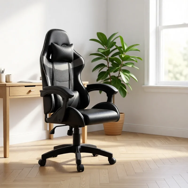 Chaise gaming à bascule en simili cuir – 4 coloris – vue 6 Chaise gaming à bascule en simili cuir – 4 coloris – vue 6