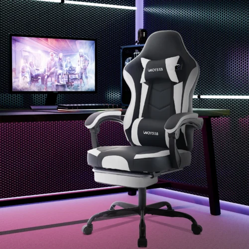 Chaise gaming ergonomique avec repose-pieds – 6 coloris – vue 6