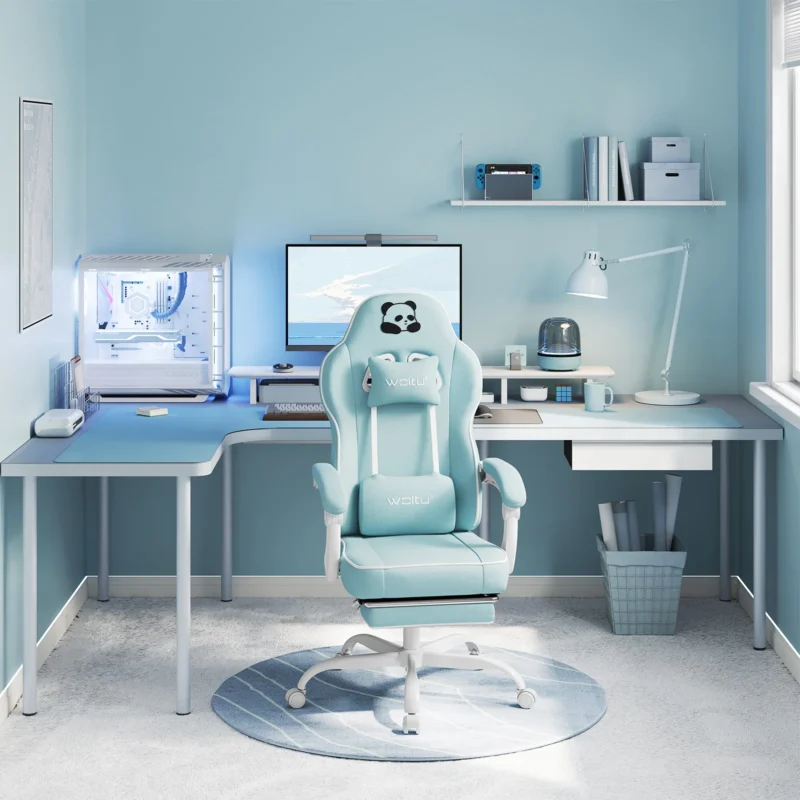 Chaise gaming en suédine ou résille, accoudoirs 3D – vue 7 Chaise gaming en suédine ou résille, accoudoirs 3D – vue 7