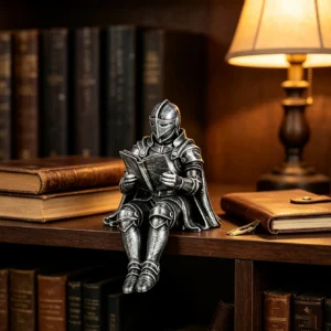 Statuette chevalier lecteur, serre-livres décoratif – vue 5 Statuette chevalier lecteur, serre-livres décoratif – vue 5