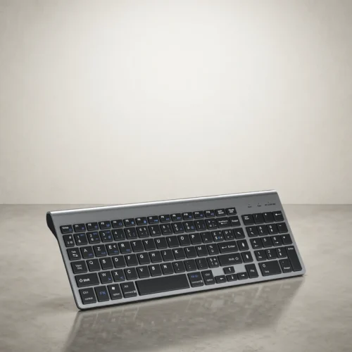 Clavier sans fil AZERTY Bluetooth + 2,4 GHz, 3 appareils