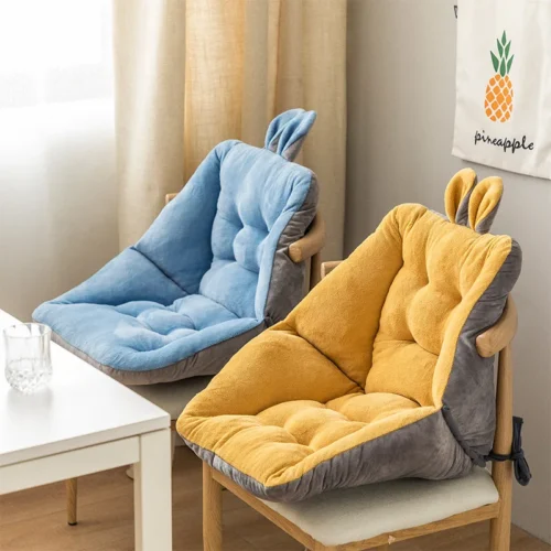 Coussin de chaise enveloppant en velours, oreilles de lapin