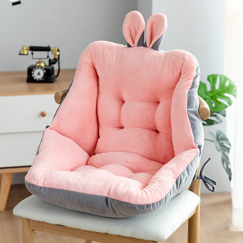 Coussin de chaise enveloppant en velours, oreilles de lapin – Rose Coussin de chaise enveloppant en velours, oreilles de lapin – Rose