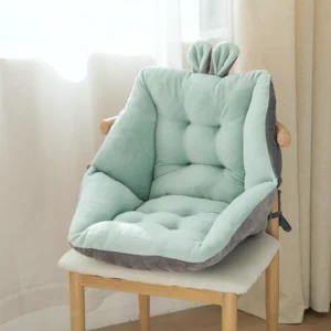 Coussin de chaise enveloppant en velours, oreilles de lapin – Vert d’eau Coussin de chaise enveloppant en velours, oreilles de lapin – Vert d’eau