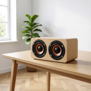 Enceinte Bluetooth rétro en bois Enceinte Bluetooth rétro en bois