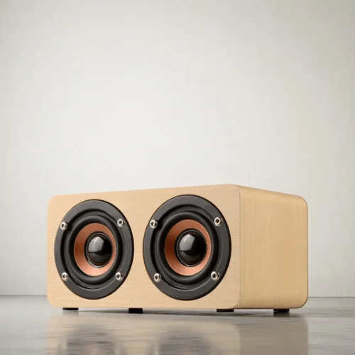 Enceinte Bluetooth rétro en bois Enceinte Bluetooth rétro en bois