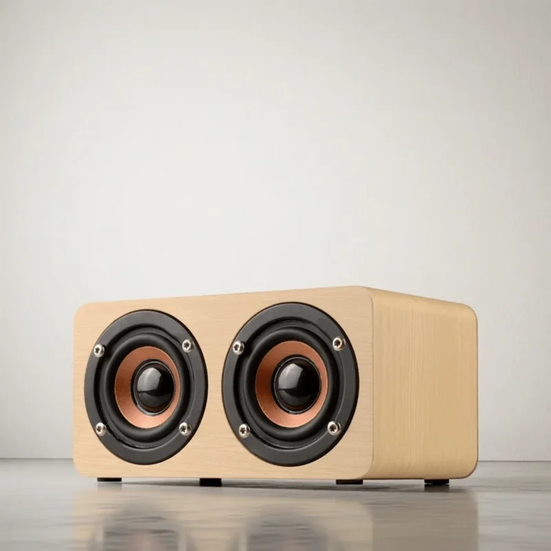 Enceinte Bluetooth rétro en bois Enceinte Bluetooth rétro en bois