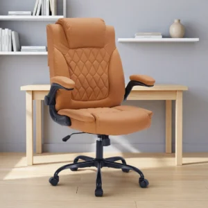 Fauteuil de bureau en simili cuir, support lombaire – Marron Fauteuil de bureau en simili cuir, support lombaire – Marron