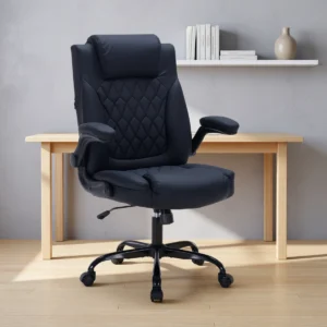 Fauteuil de bureau en simili cuir, support lombaire – Noir Fauteuil de bureau en simili cuir, support lombaire – Noir