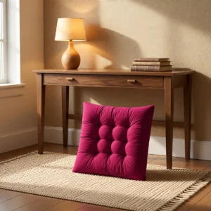 Galette de chaise matelassée 40 × 40 cm, 10 coloris – Bordeaux