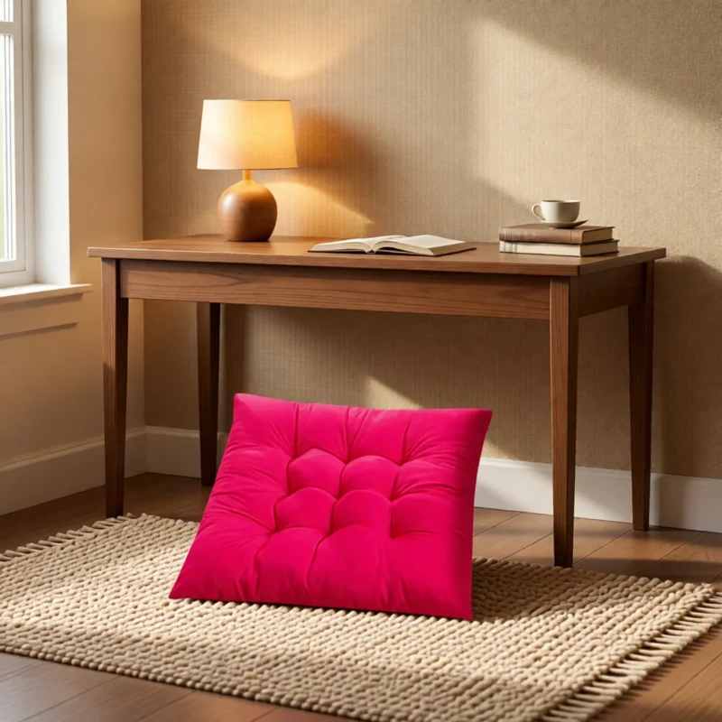 Galette de chaise matelassée 40 × 40 cm, 10 coloris – Fuchsia