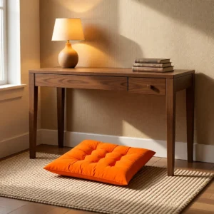 Galette de chaise matelassée 40 × 40 cm, 10 coloris – Orange