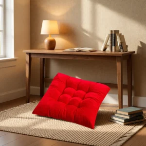 Galette de chaise matelassée 40 × 40 cm, 10 coloris – Rouge