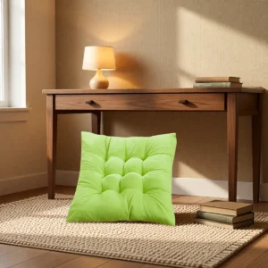Galette de chaise matelassée 40 × 40 cm, 10 coloris – Vert pomme