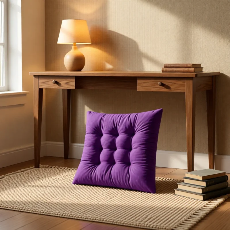 Galette de chaise matelassée 40 × 40 cm, 10 coloris – Violet