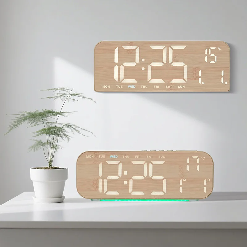 Horloge numérique grand écran, murale ou à poser – vue 2 Horloge numérique grand écran, murale ou à poser – vue 2