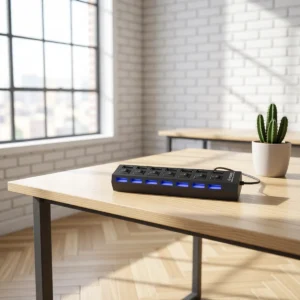 Hub USB 4 ou 7 ports avec interrupteurs – vue 6 Hub USB 4 ou 7 ports avec interrupteurs – vue 6