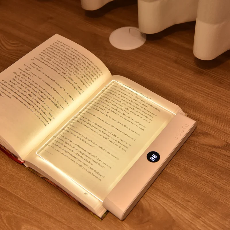 Lampe de lecture plate en acrylique, rechargeable Lampe de lecture plate en acrylique, rechargeable