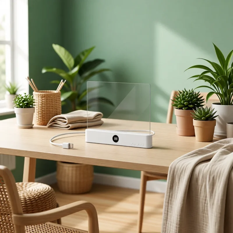 Lampe de lecture plate en acrylique, rechargeable – Blanc Lampe de lecture plate en acrylique, rechargeable – Blanc