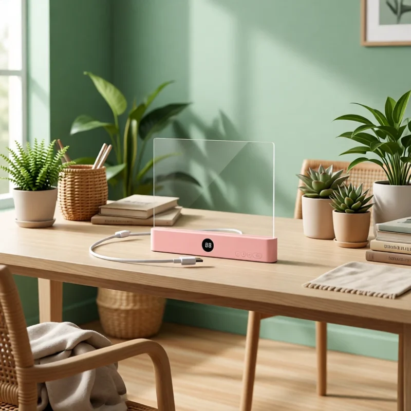 Lampe de lecture plate en acrylique, rechargeable – Rose Lampe de lecture plate en acrylique, rechargeable – Rose