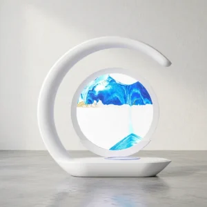 Lampe sablier à sable mouvant avec chargeur à induction