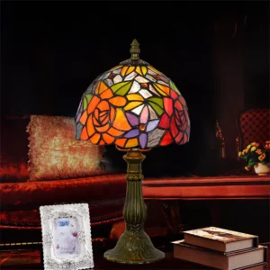 Lampe de table en vitrail style Tiffany, 10 motifs – vue 3