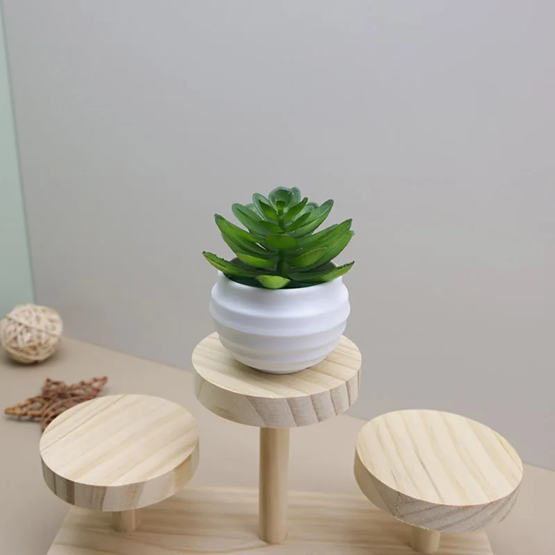 Mini plante grasse artificielle en pot blanc – vue 6 Mini plante grasse artificielle en pot blanc – vue 6