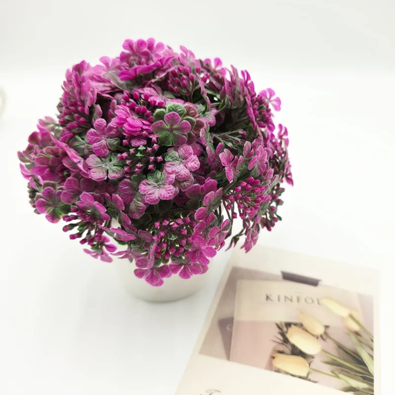 Mini pot de marguerites artificielles 15 cm – vue 4