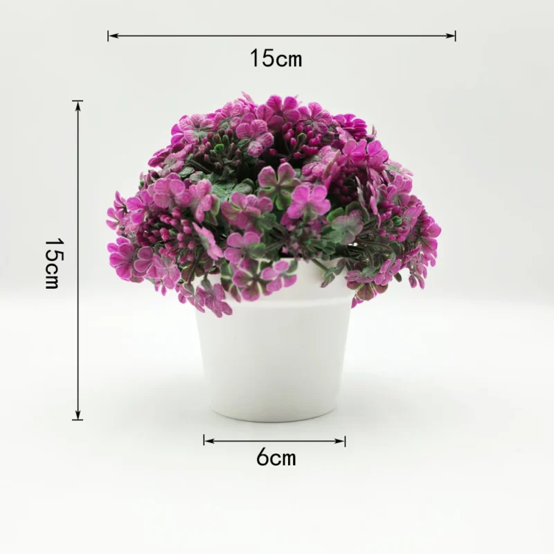 Mini pot de marguerites artificielles 15 cm – vue 6