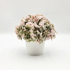 Mini pot de marguerites artificielles 15 cm – Rose