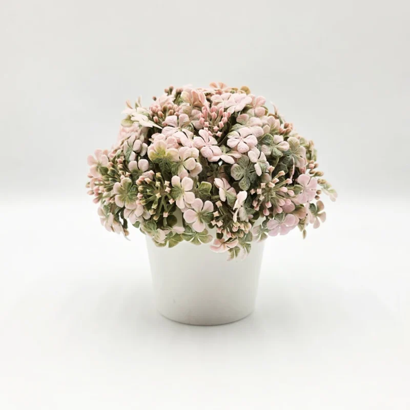 Mini pot de marguerites artificielles 15 cm – Rose