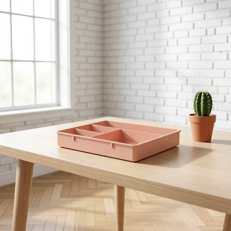 Organiseur de tiroir à compartiments – Rose Organiseur de tiroir à compartiments – Rose