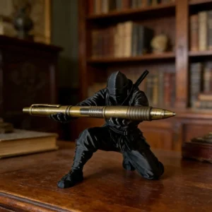 Porte-stylo figurine ninja ou chevalier – vue 2