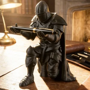 Porte-stylo figurine ninja ou chevalier